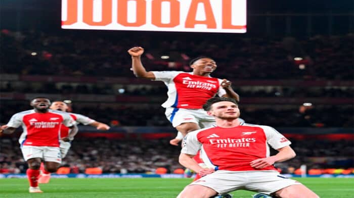 Com dois golaços de falta, Arsenal praticamente elimina o Real Madrid da Champions League